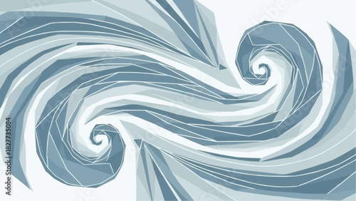 Elegant vector illustration of abstract blue swirls, a dynamic background concept for a winter or Christmas holiday design
