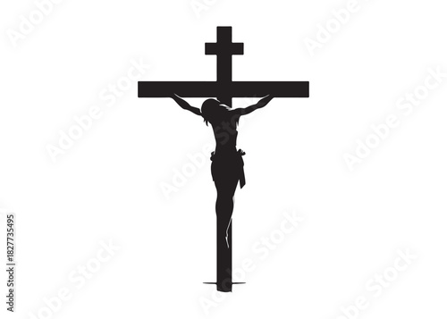 jesus cross logo silhouette vector, crucified Jesus Christ silhouette vector illustration, Jesus on Cross logo silhouette, jesus christ crucifixion of Jesus christian religious god logo silhouettes