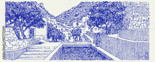 annetdebar_Landscape_of_an_old_European_town_square_with_narr_2a7aa1f9-7ac9-4455-82ae-5fd5048e46fc_1_traced