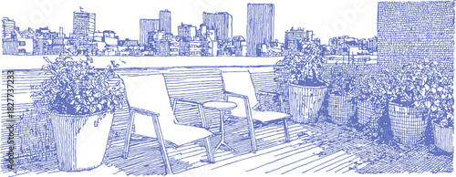 annetdebar_Sketch_of_a_city_rooftop_terrace_with_chairs_and_p_ca7ab217-51bc-4b61-9c61-d7f4205f9920_3_traced