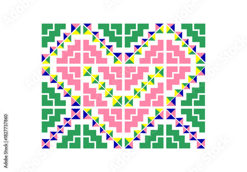 Hmong traditional clothes pattern background. colorful pattern