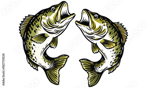Bass Fish Clipart – Largemouth Fishing SVG