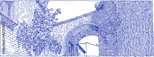 annetdebar_Sketch_of_a_narrow_Italian_alley_with_arches_and_o_c07bf2ff-e152-4340-a15c-42b41c7ce19f_1_traced