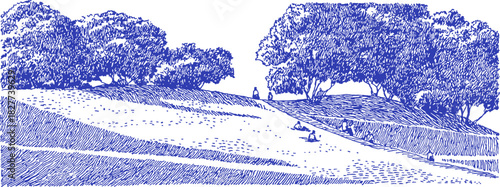 annetdebar_Sketch_of_a_park_hill_with_walking_paths_and_peopl_2fb17822-af76-480c-8e39-999ded71d95e_1_traced