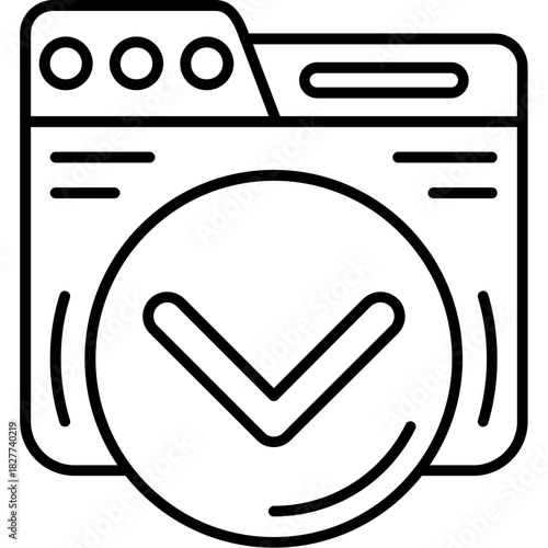 Dropdown Menu Outline Icon