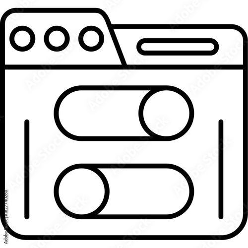 Toggle Switch Outline Icon