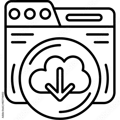 Download Cloud Outline Icon