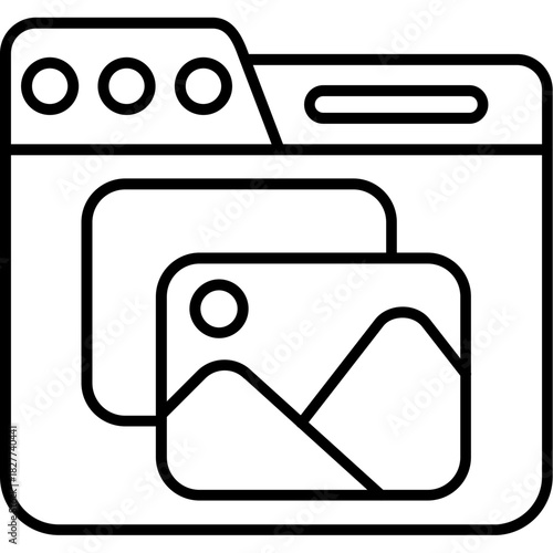 Image Placeholder Outline Icon