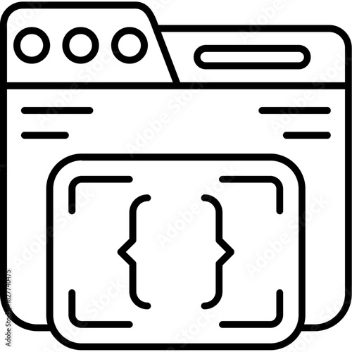 Brackets Outline Icon