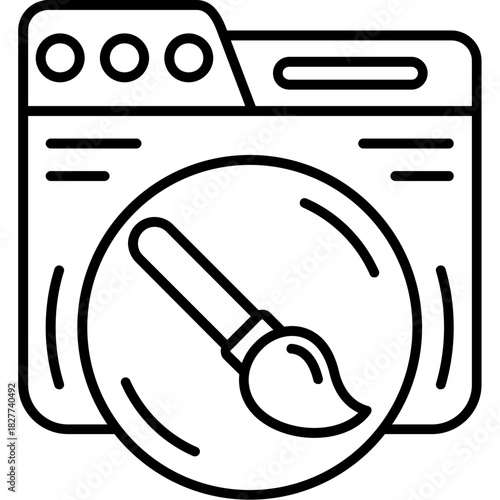 Brush Tool Outline Icon