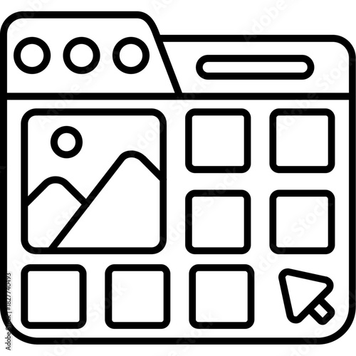 Color Palette Outline Icon