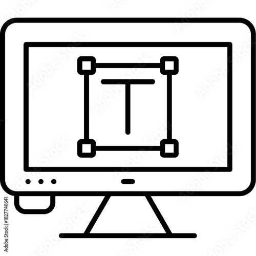 Typography Outline Icon