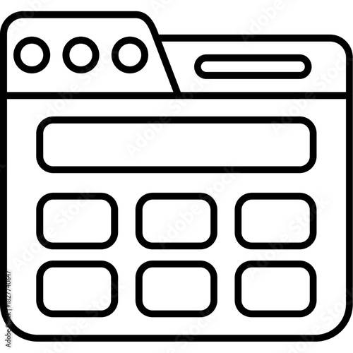 Grid System Outline Icon