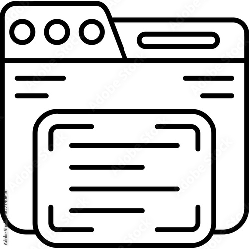 Text Align Outline Icon