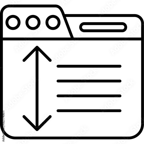 Paragraph Spacing Outline Icon