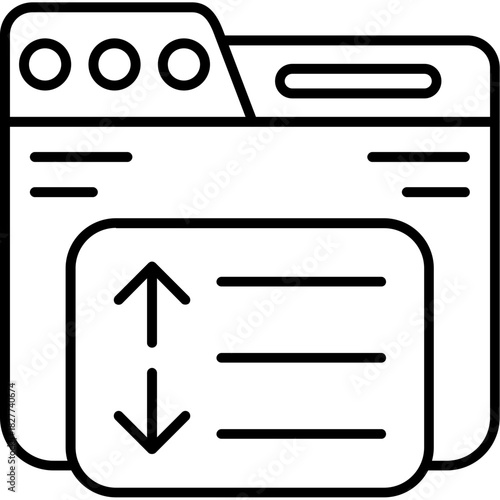 Line Height Outline Icon