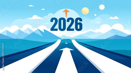 Visual Representation of 2026: A Journey, Destination, and Bright Future ahead