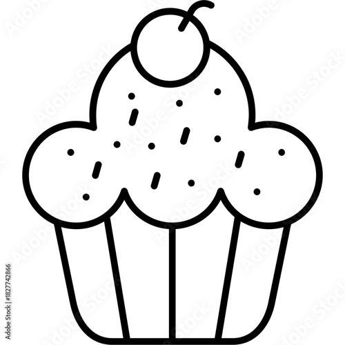 Cupcake Outline Icon