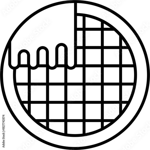 Waffle Outline Icon