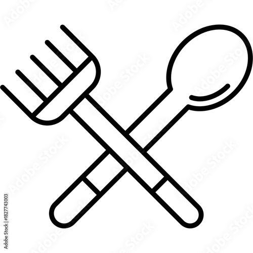 Spoon Fork Outline Icon