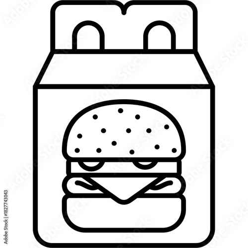 Kids Meal Outline Icon