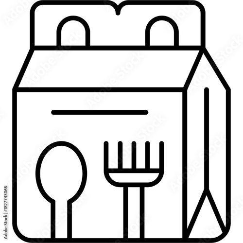 Takeaway Bag Outline Icon