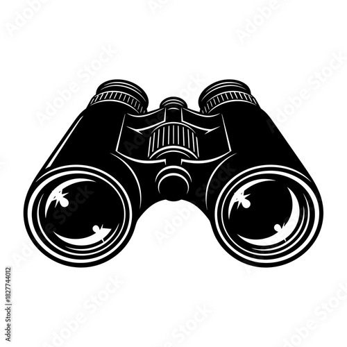 binoculars on white background