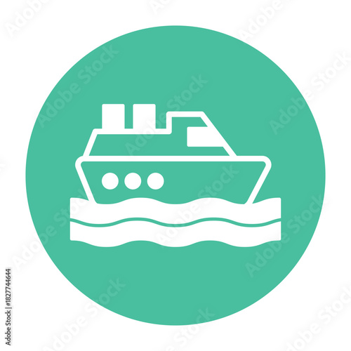 Cruise Ship Vector icon which can easily modify or edit