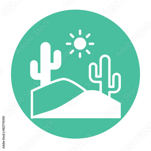 Desert Cactus Vector icon which can easily modify or edit