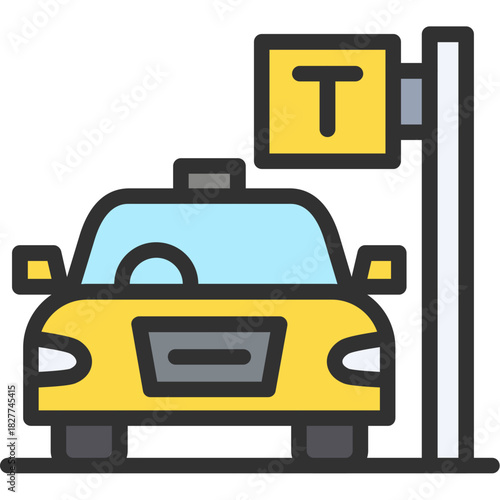 Taxi Stop Icon