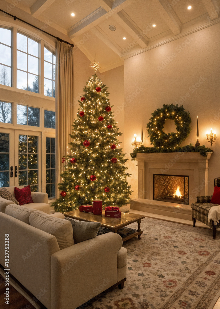 Fototapeta premium christmas living room