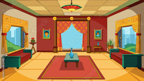 interior of the  Indian house living room