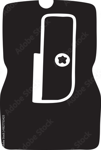 Pencil Sharpener Icon Vector Illustration | Stationery and School Tool