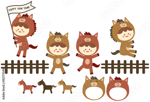 목장의 신나는 말 어린이 캐릭터