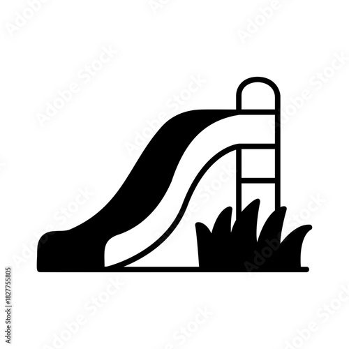 slide and grass