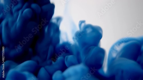 Blue Ink Cloud in Water - Abstract Underwater Art.