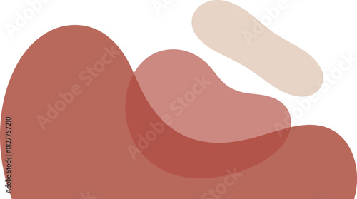 Abstract earth tone shapes with a minimalist design perfect for backgrounds and branding projects providing depth and style across various applications