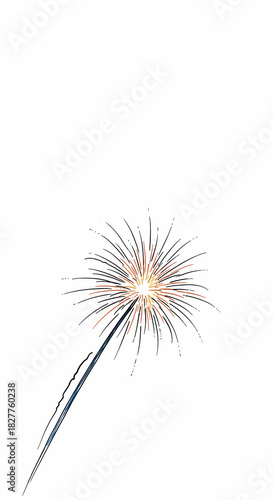 Wallpaper Mural Sparkler emitting bright sparks against a white background   Torontodigital.ca