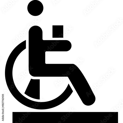 Wheelchair Icon Vector Element