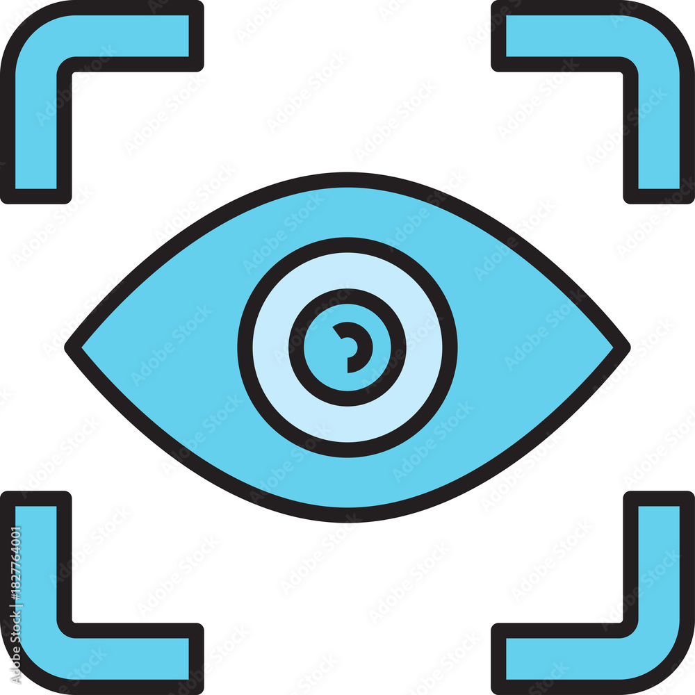 Obraz premium Eye Scan Icon 