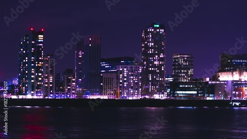Time Lapse of City of Liverpool, England at Night