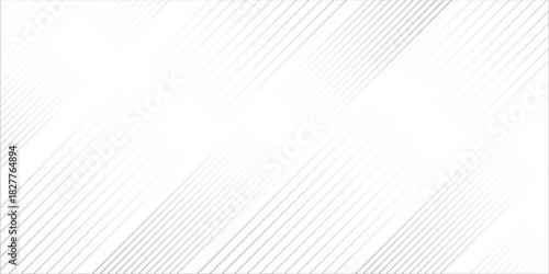 Geometric thin diagonal striped line element pattern gradient minimal transparent background. White and gray geometric pattern background. minimal background.