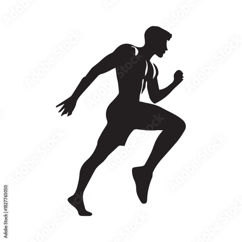 vector running man silhouette