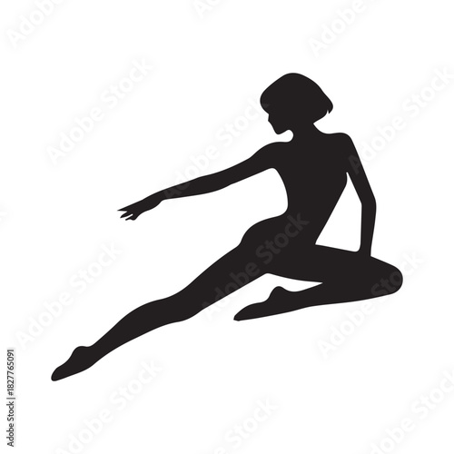 silhouette of a woman doing yoga