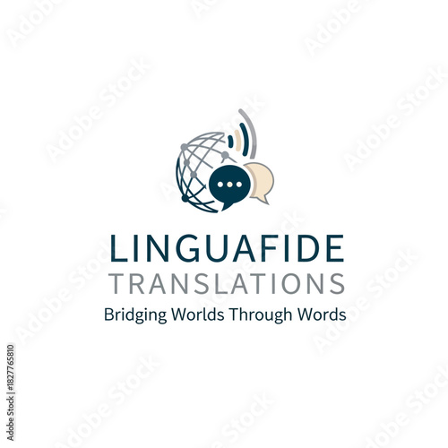 Linguafide Translations logo with globe and speech bubbles.