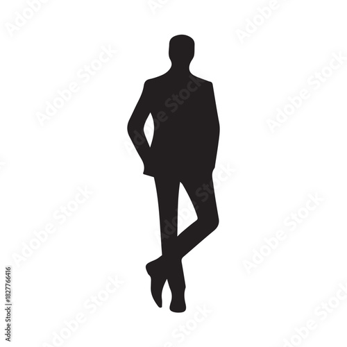 silhouette of a man in a suit