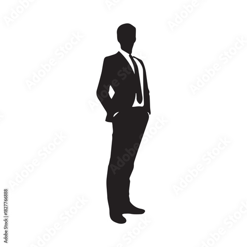 silhouette of a businessman