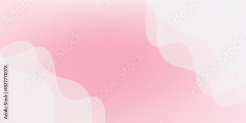 Abstract white-pink curve background, pink dynamic wallpaper with wave shapes. Template banner background for beauty products, sales, ads, pages, events, web, and others