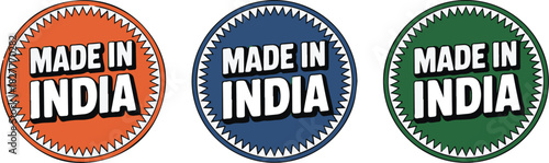 Made in India Seal Banner for Business Promotion and Economic Growth