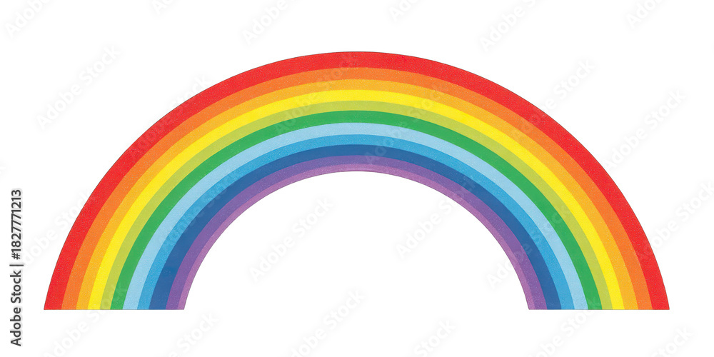 Naklejka premium Vibrant Spectrum: A symbol of hope and serenity. A mesmerizing rainbow arches across the sky, a vivid display of colors after a refreshing rainfall.